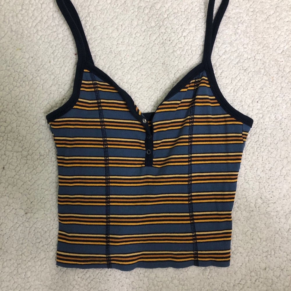 Striped crop top tank top